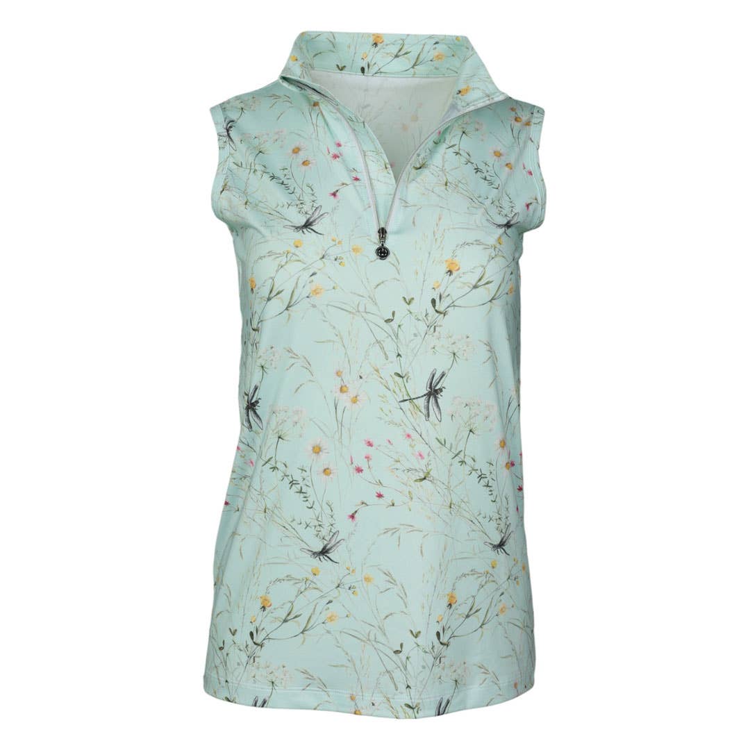 Dapplebay - Dragonfly Meadow zip rijshirt mouwloos