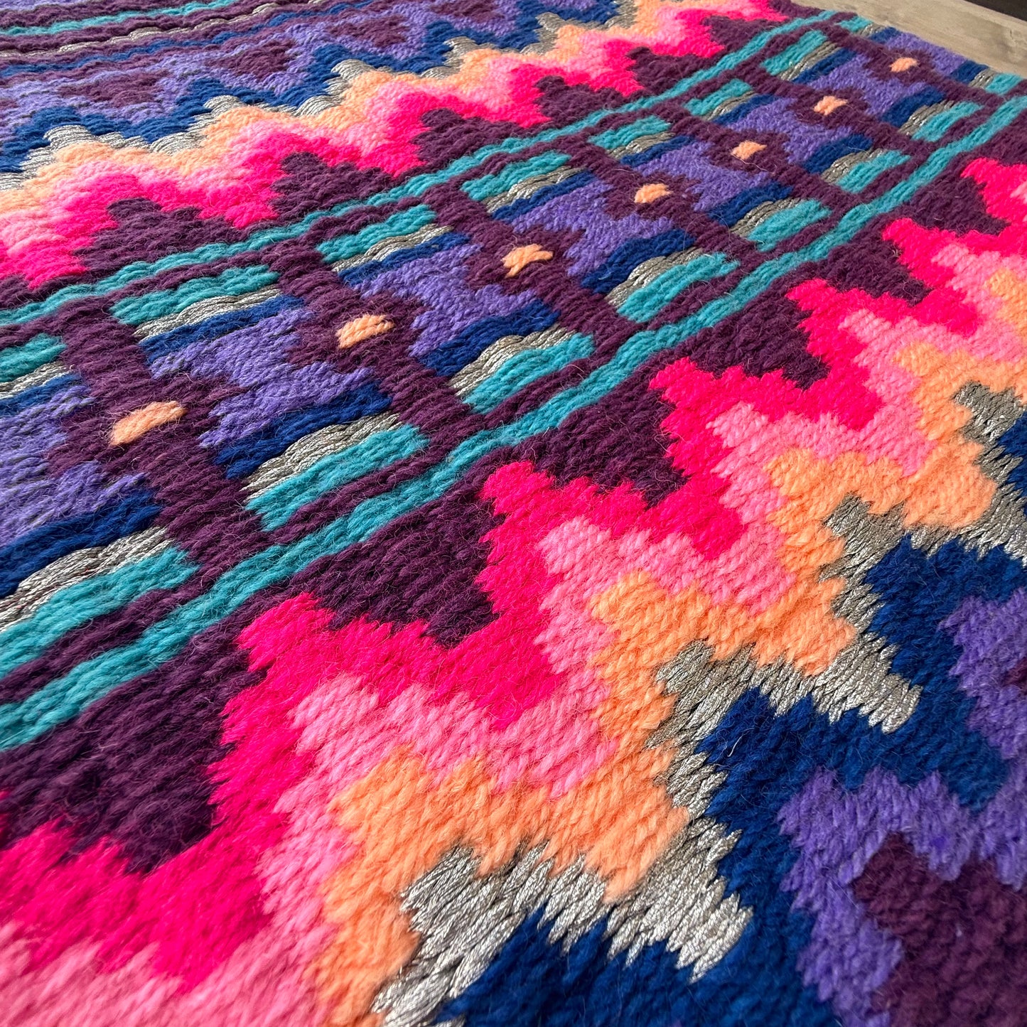 SB001 - Western oversized showblanket A - Paars, roze, perzik, blauw, zilver