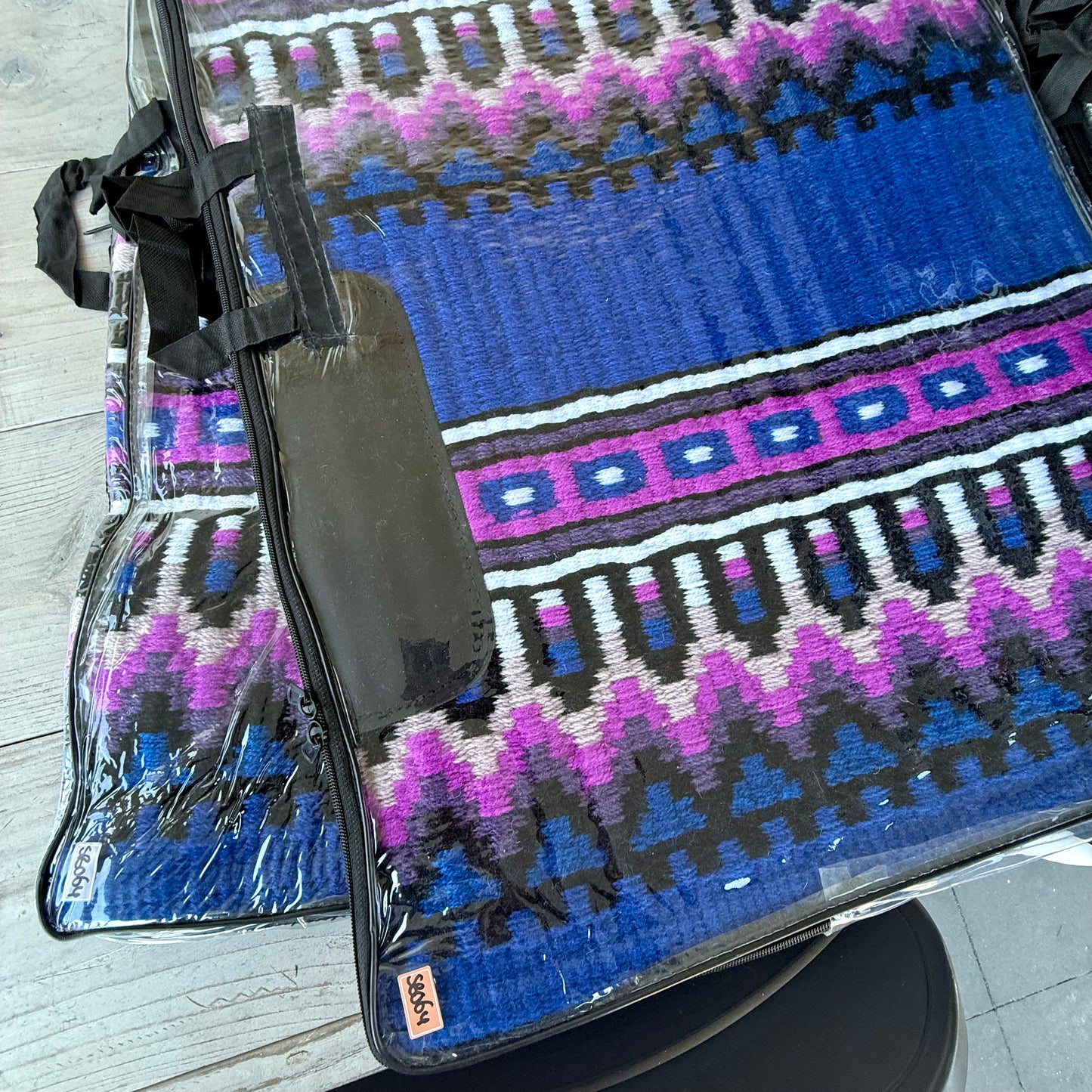 SB064 - Western oversized showblanket A - Blauw, paars