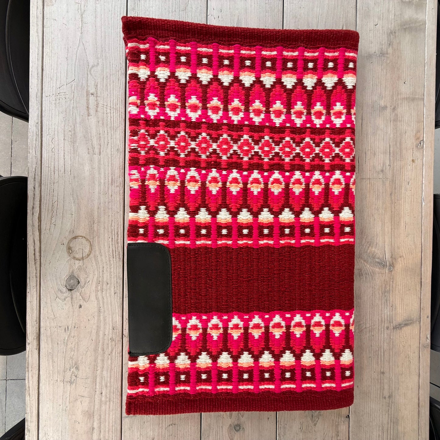 OP=OP - SB015 - Western oversized showblanket B - Bordeaux, rood, roze