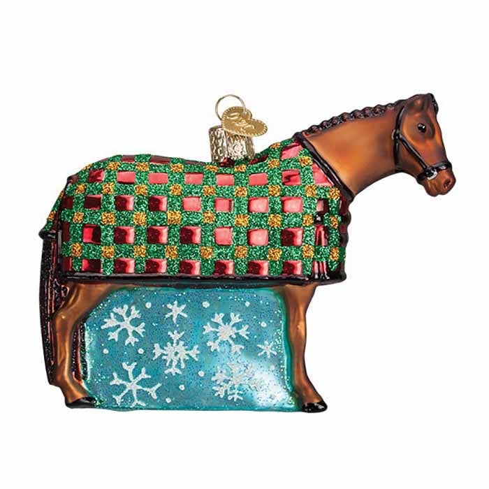 Kelley&Co - Glazen ornament paard in deken