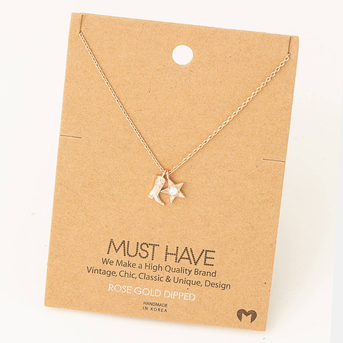 Fame - Westerse Cowboylaarzen & Ster ketting goud/zilver