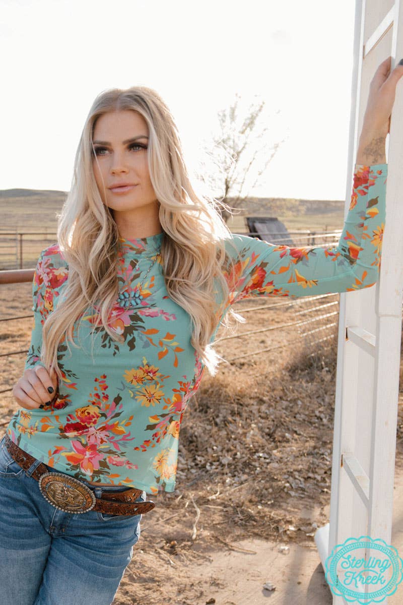 Sterling Kreek - Queen mesh top bloemenprint