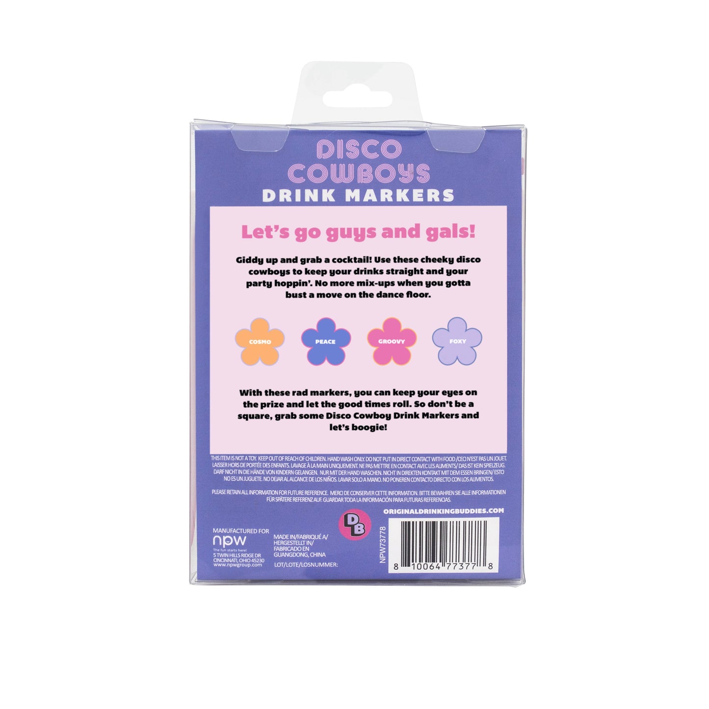 NPW - Disco Cowboy drinkmarkeerders 4 stuks