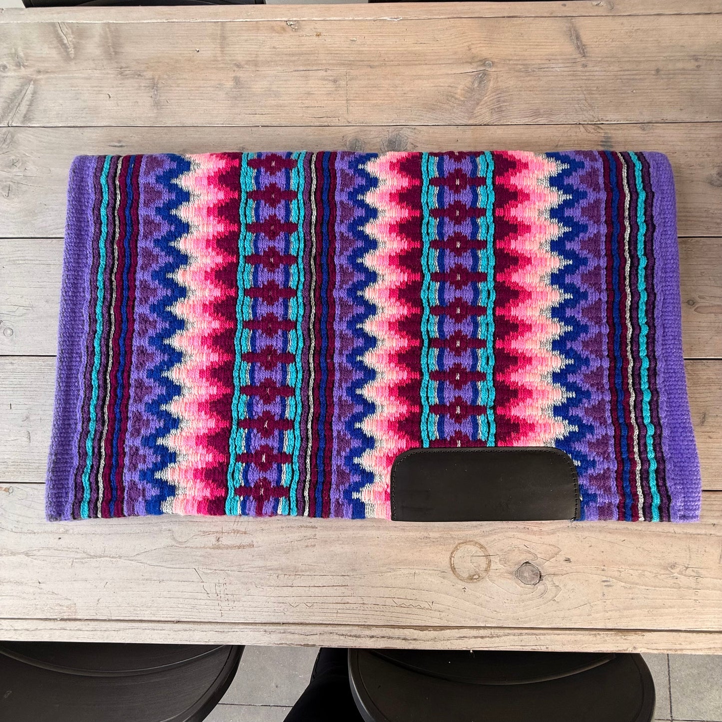 OP=OP - SB007 - Western oversized showblanket B - Paars, roze, turquoise, zilver