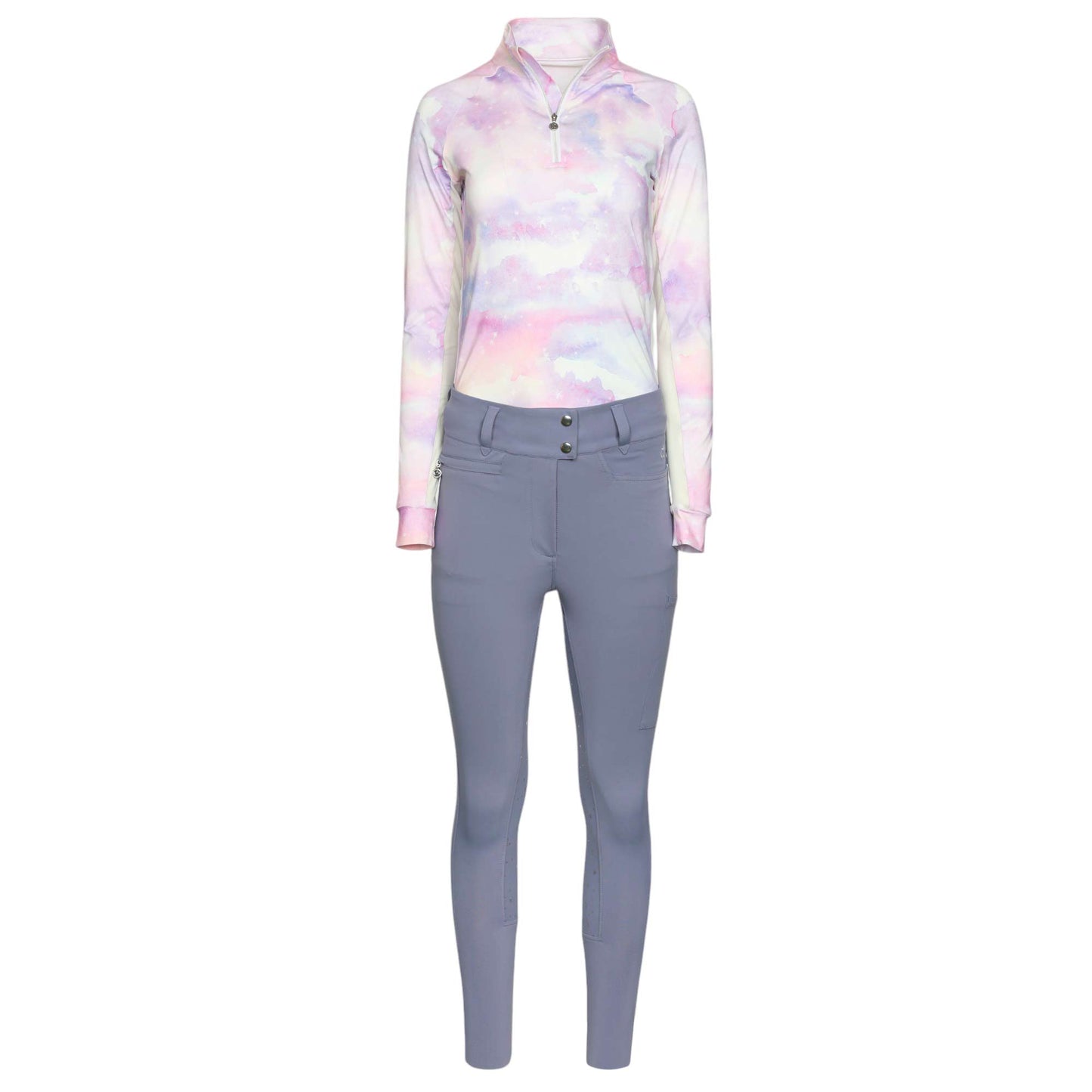 Dapplebay - Lavender Haze zip rijshirt lange mouw