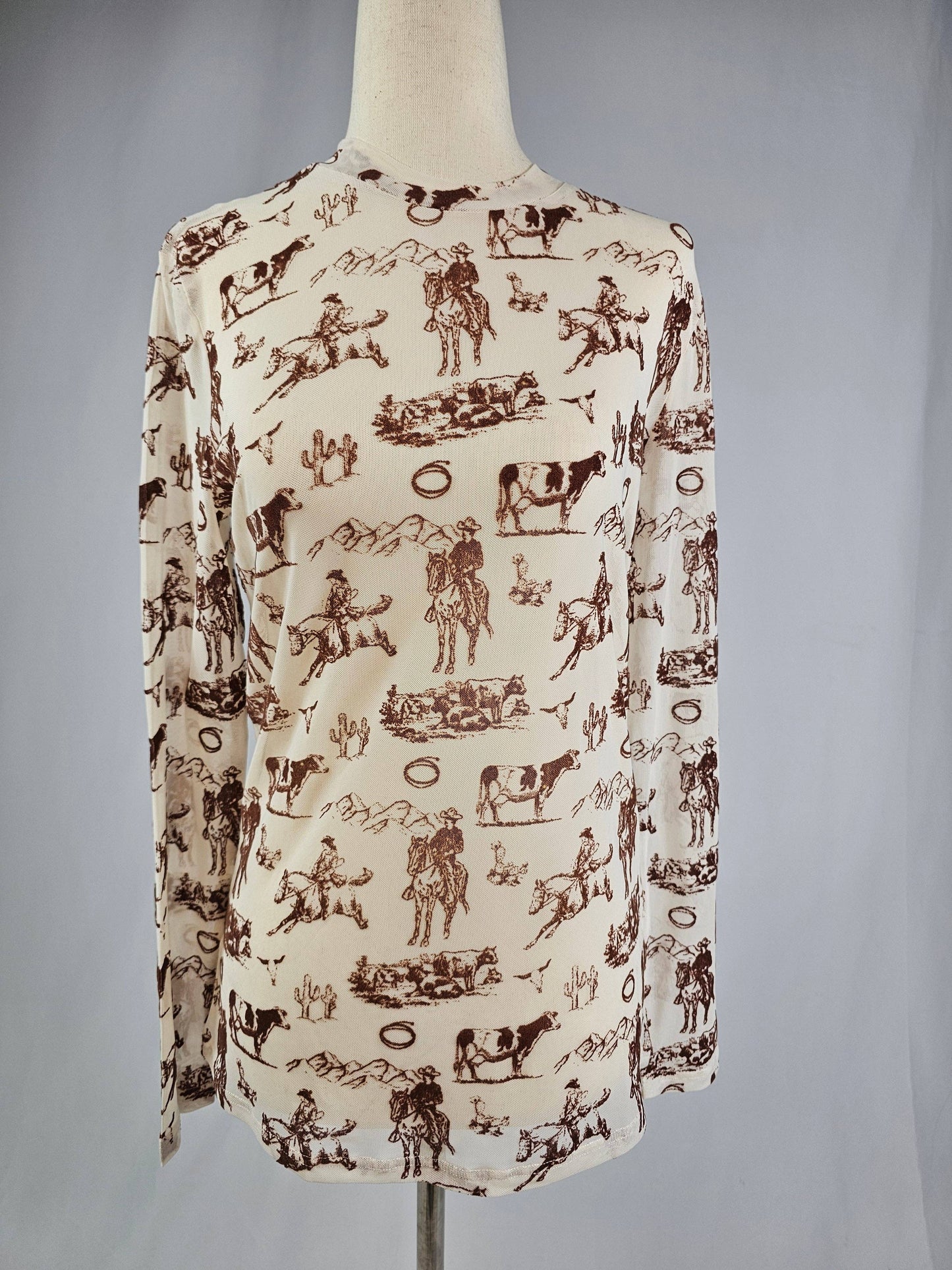 Merigold Kiss - Wild & Western Fluwelen mesh longsleeve