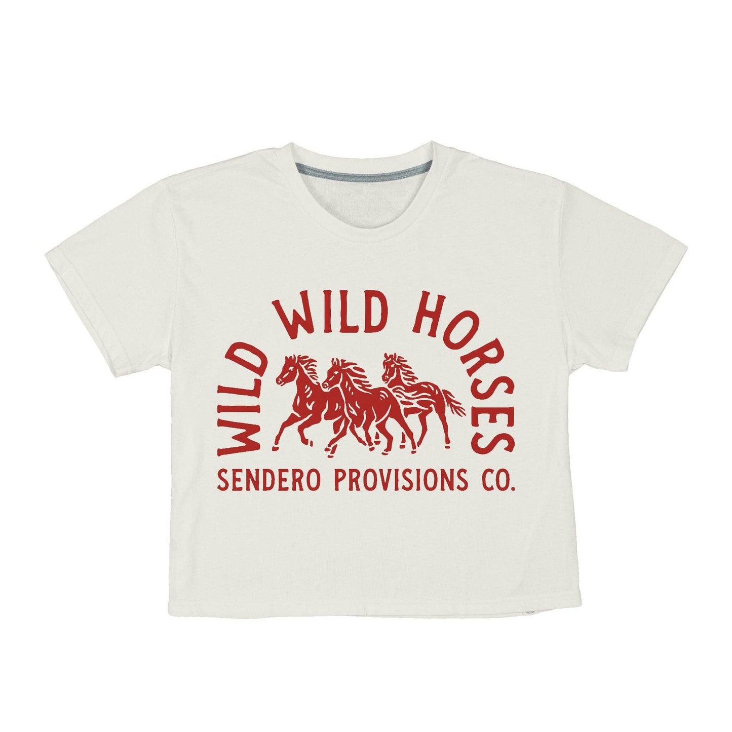 Sendero - Wild Wild Horses Crop T-shirt voor dames
