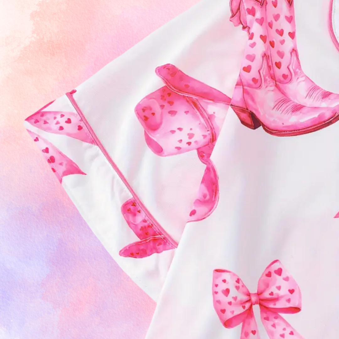 FMH - Damen Sommer Pyjama Set/ Hausanzug Sweet Pink