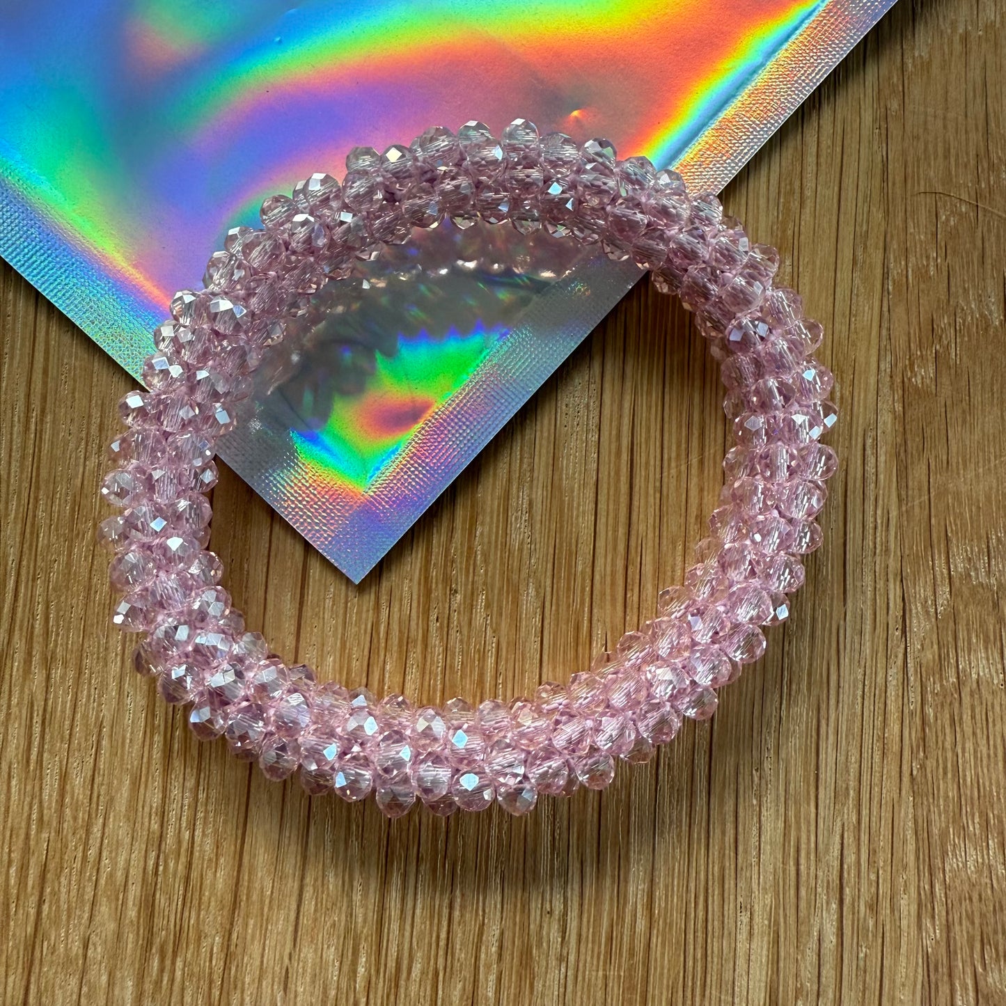 FMH - glitter elastiek knotband effen