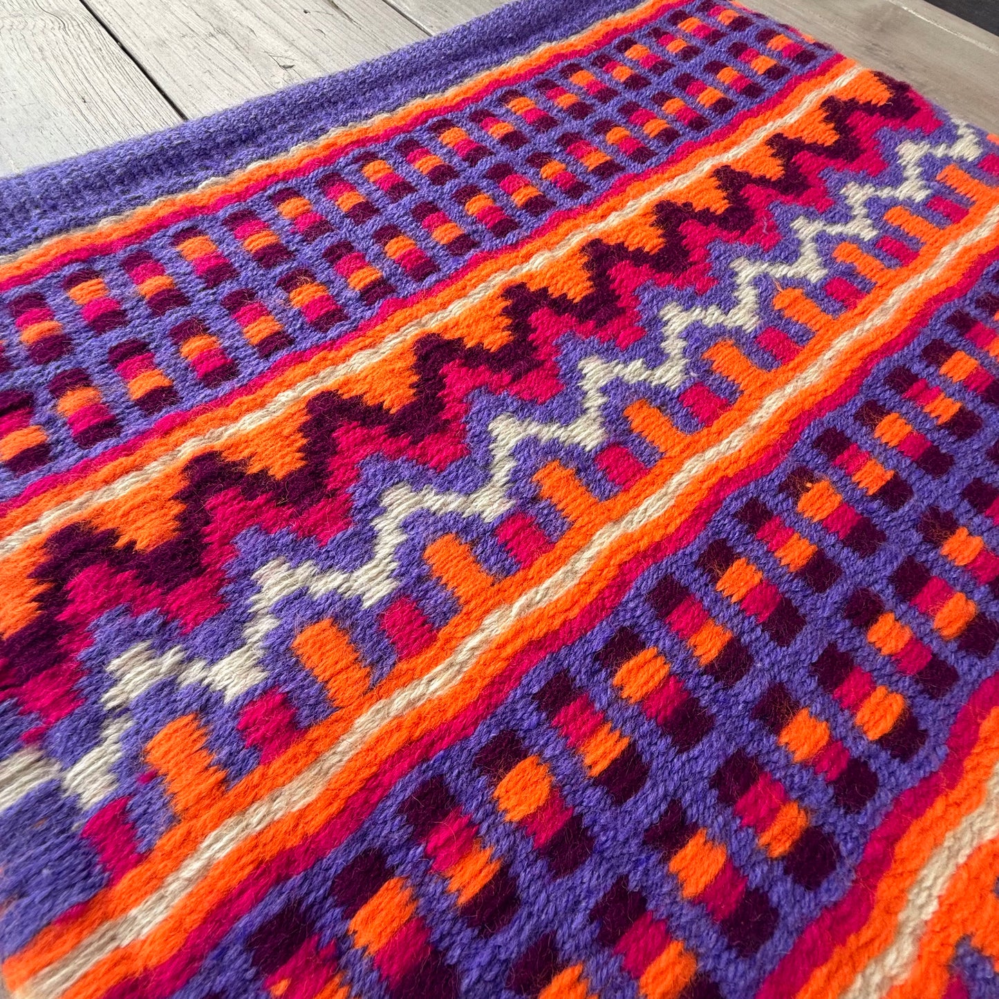 OP=OP - SB006 - Western oversized showblanket B - Paars, oranje, bordeaux