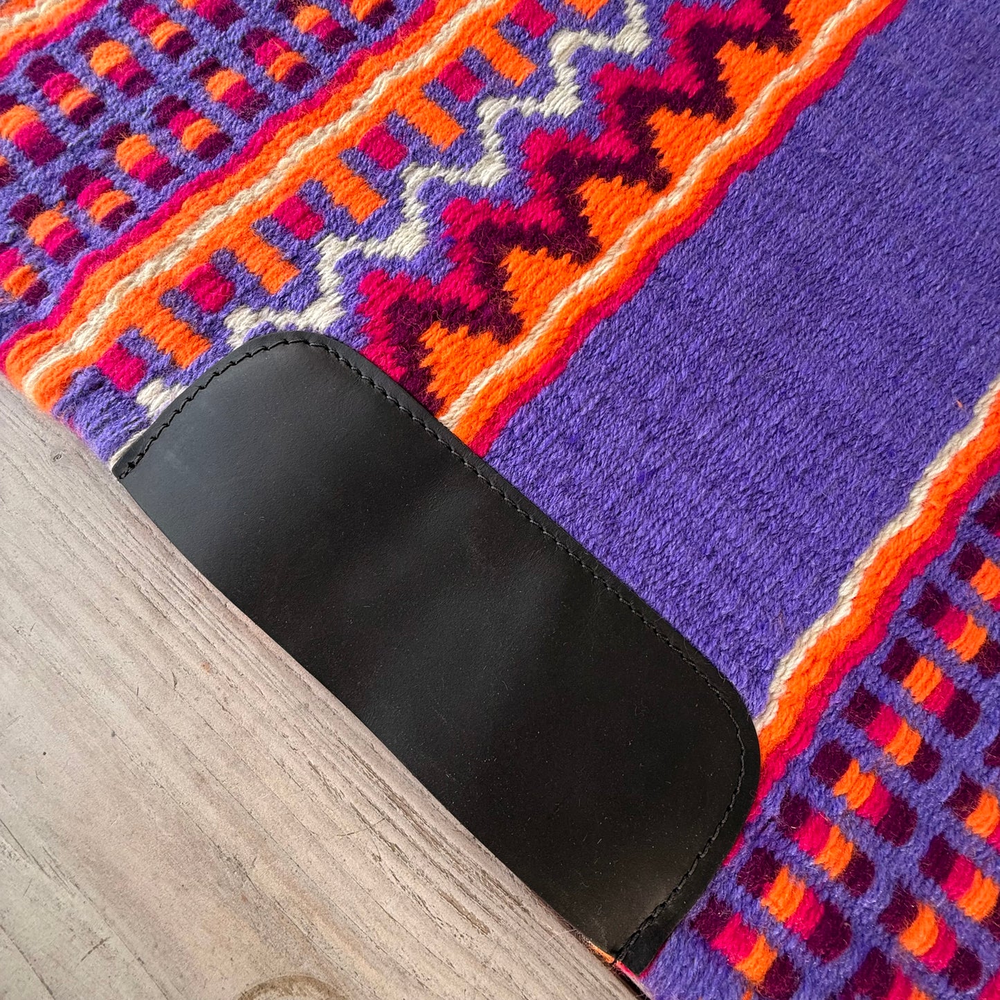 OP=OP - SB006 - Western oversized showblanket B - Paars, oranje, bordeaux