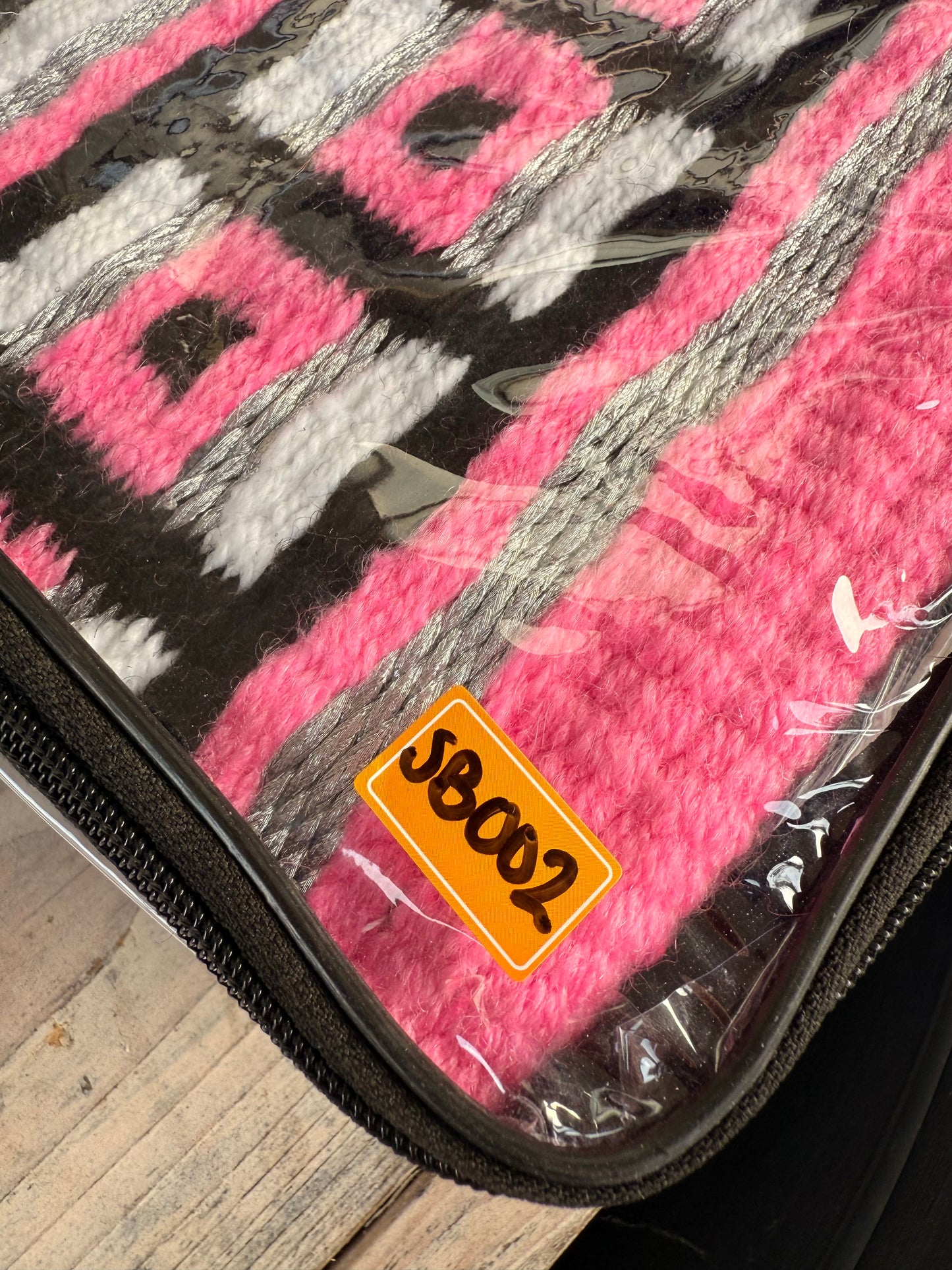 SB002 - Western oversized showblanket A - Roze, zwart, wit, zilver