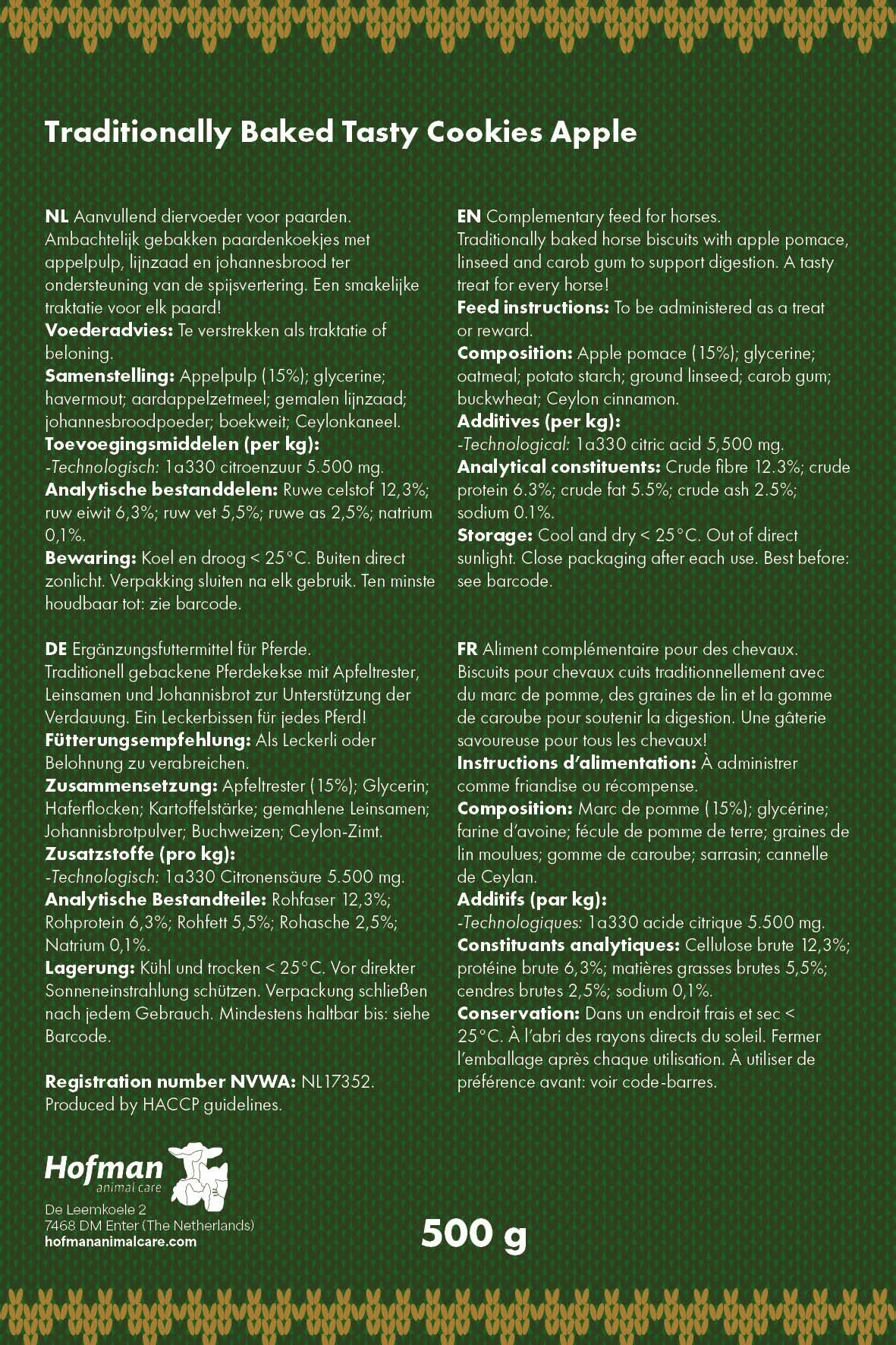 Excellent Horse - Christmas Tasty Apple Cookies 500gr