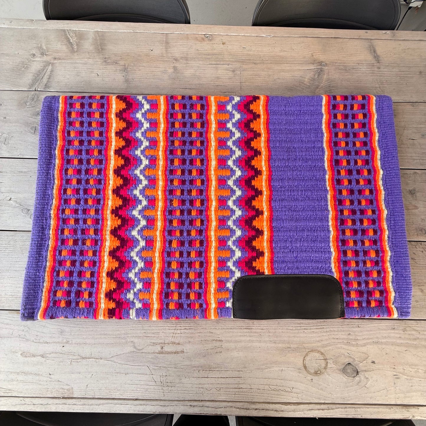 OP=OP - SB006 - Western oversized showblanket B - Paars, oranje, bordeaux