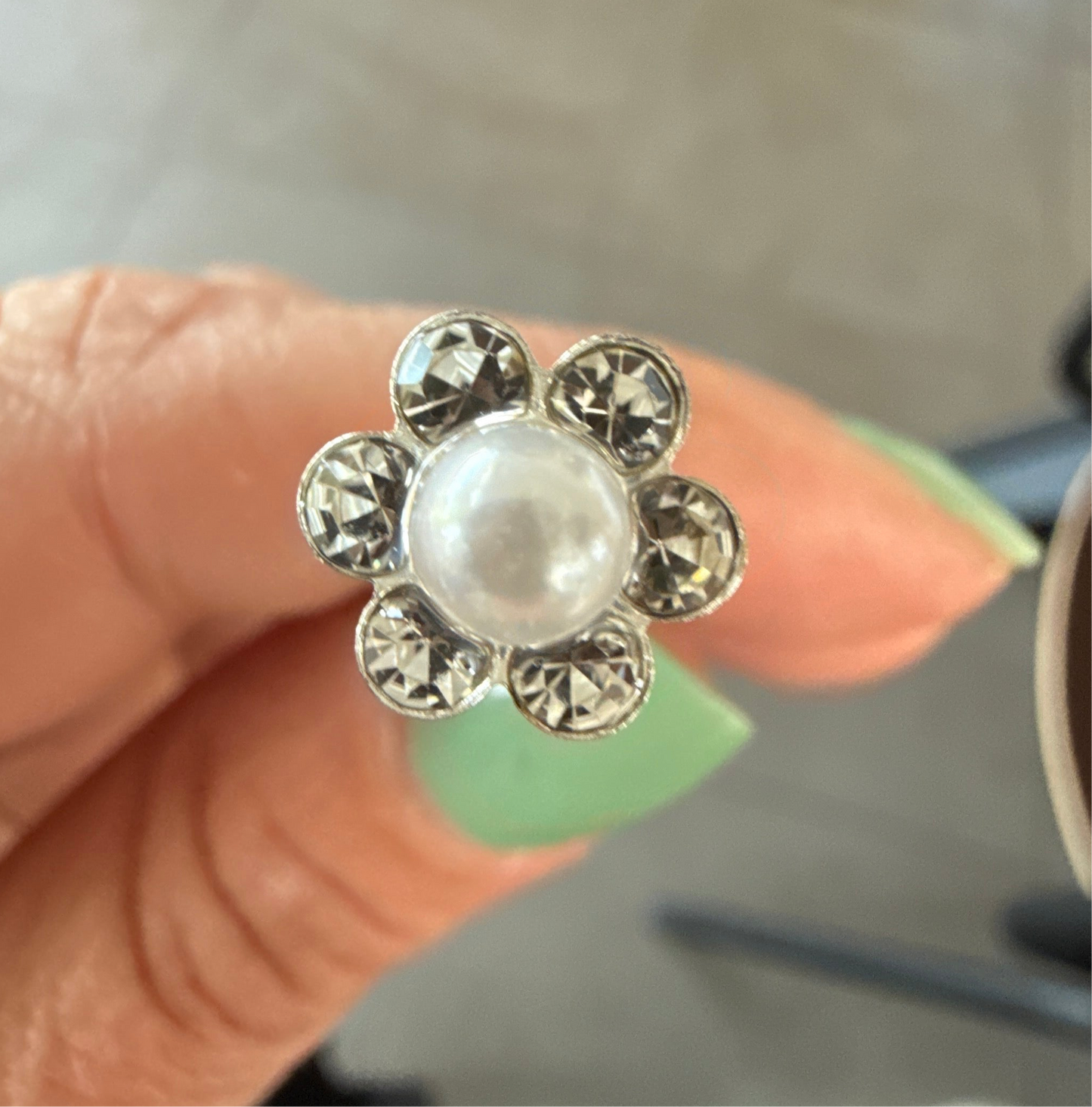 FMH - Knotpin schuifspeld met parels en glitter voor dressuur knot div. soorten