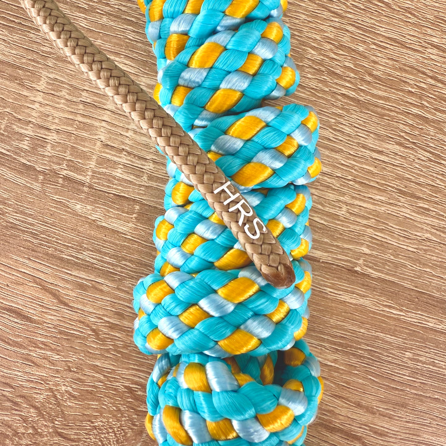 Horse Rope Shop - Touwhalster set halster + halstertouw ‘Summer Vibes’ beige/ turquoise/ geel
