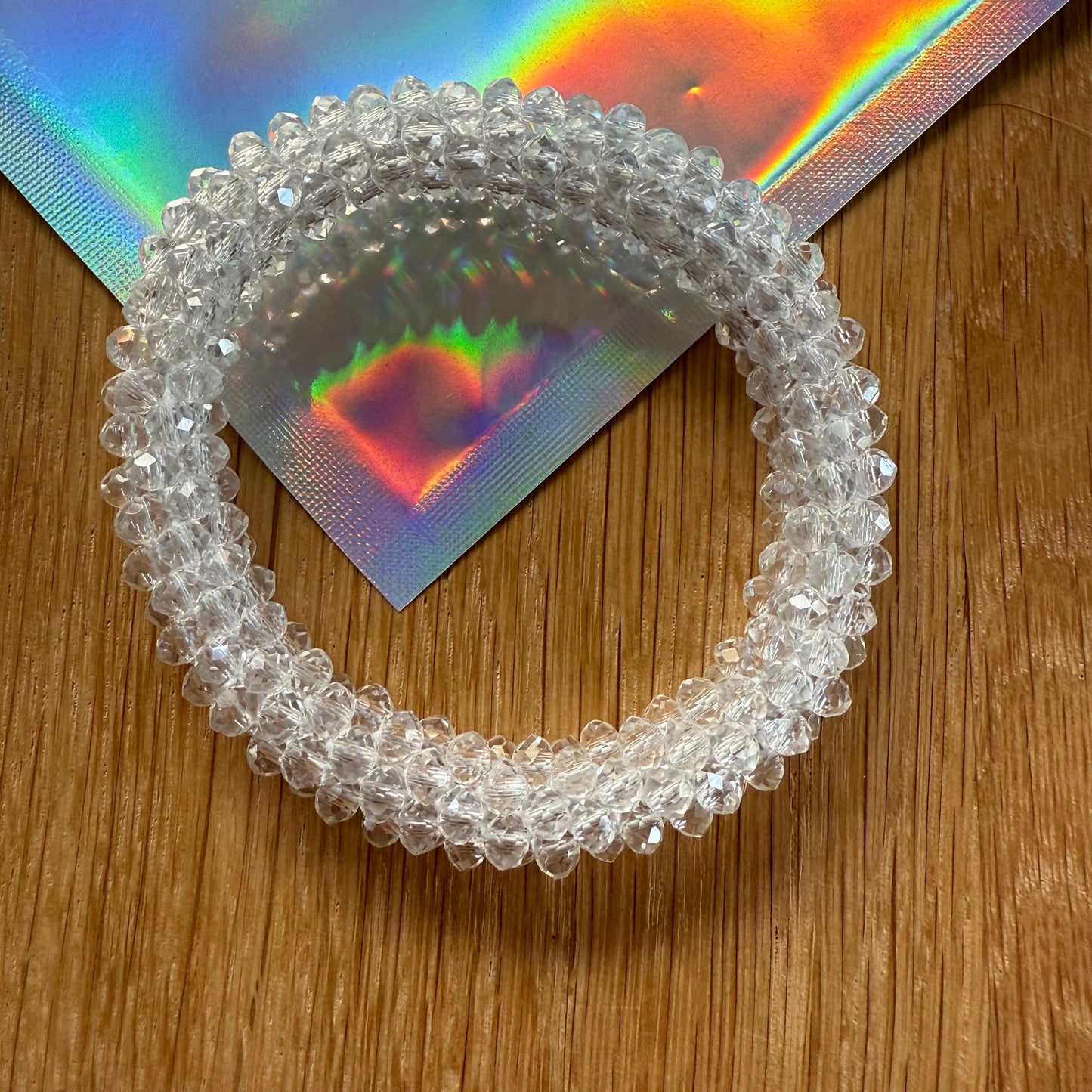 FMH - glitter elastiek knotband effen