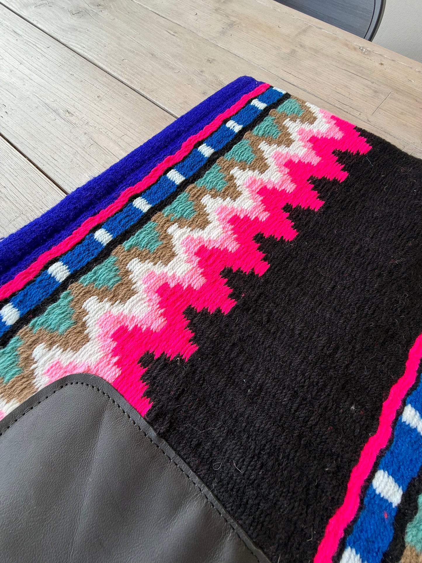 OP=OP - SB039 - Western oversized SHORT showblanket A - Blauw, roze, mint