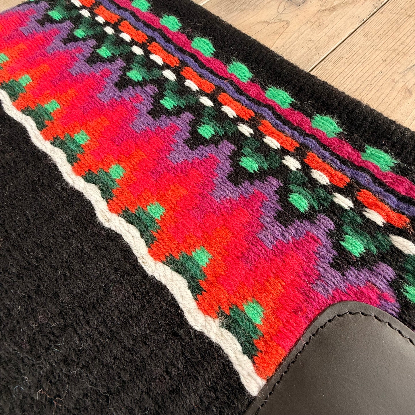 OP=OP - SB016 - Western oversized showblanket B - Zwart, oranje, paars, groen