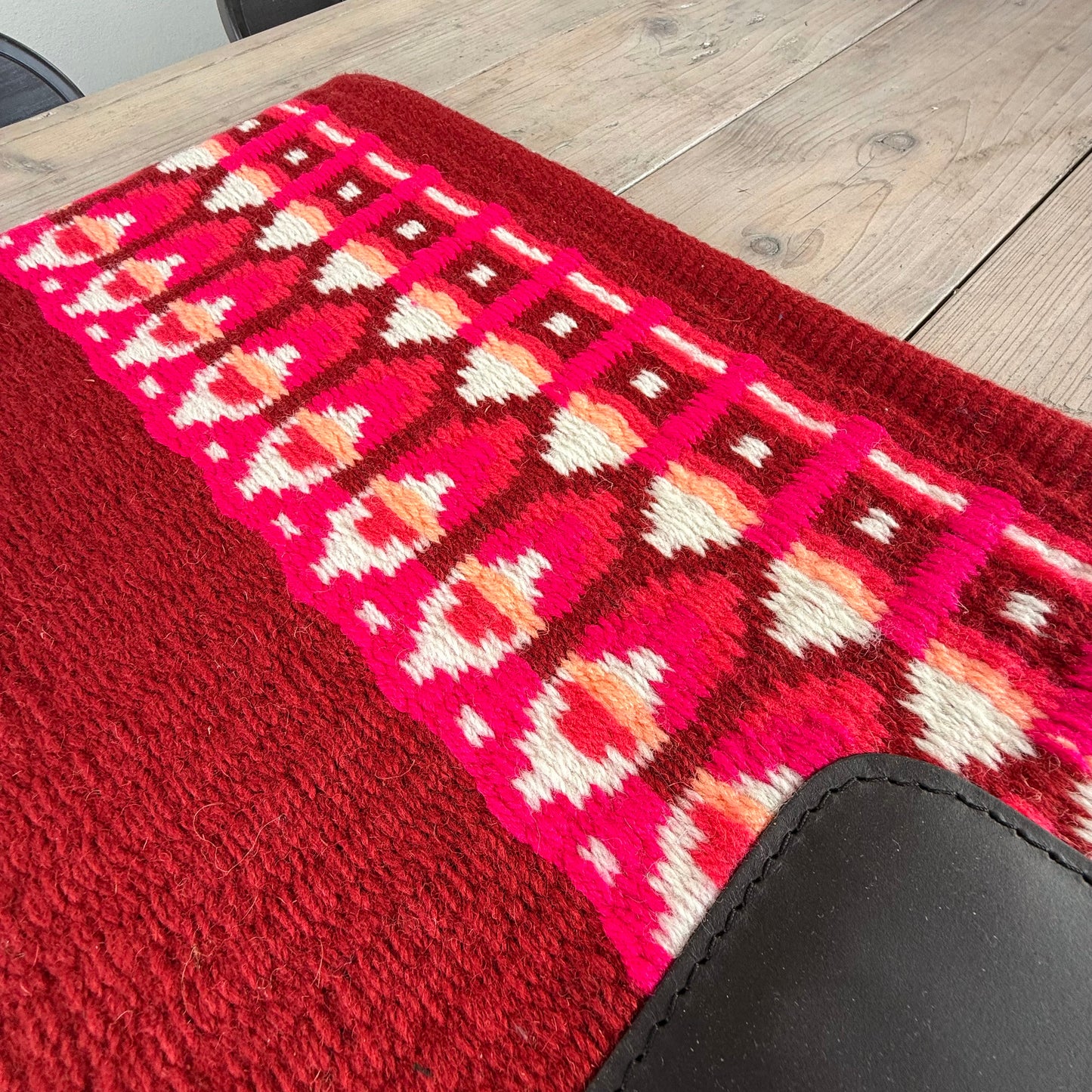 OP=OP - SB015 - Western oversized showblanket B - Bordeaux, rood, roze