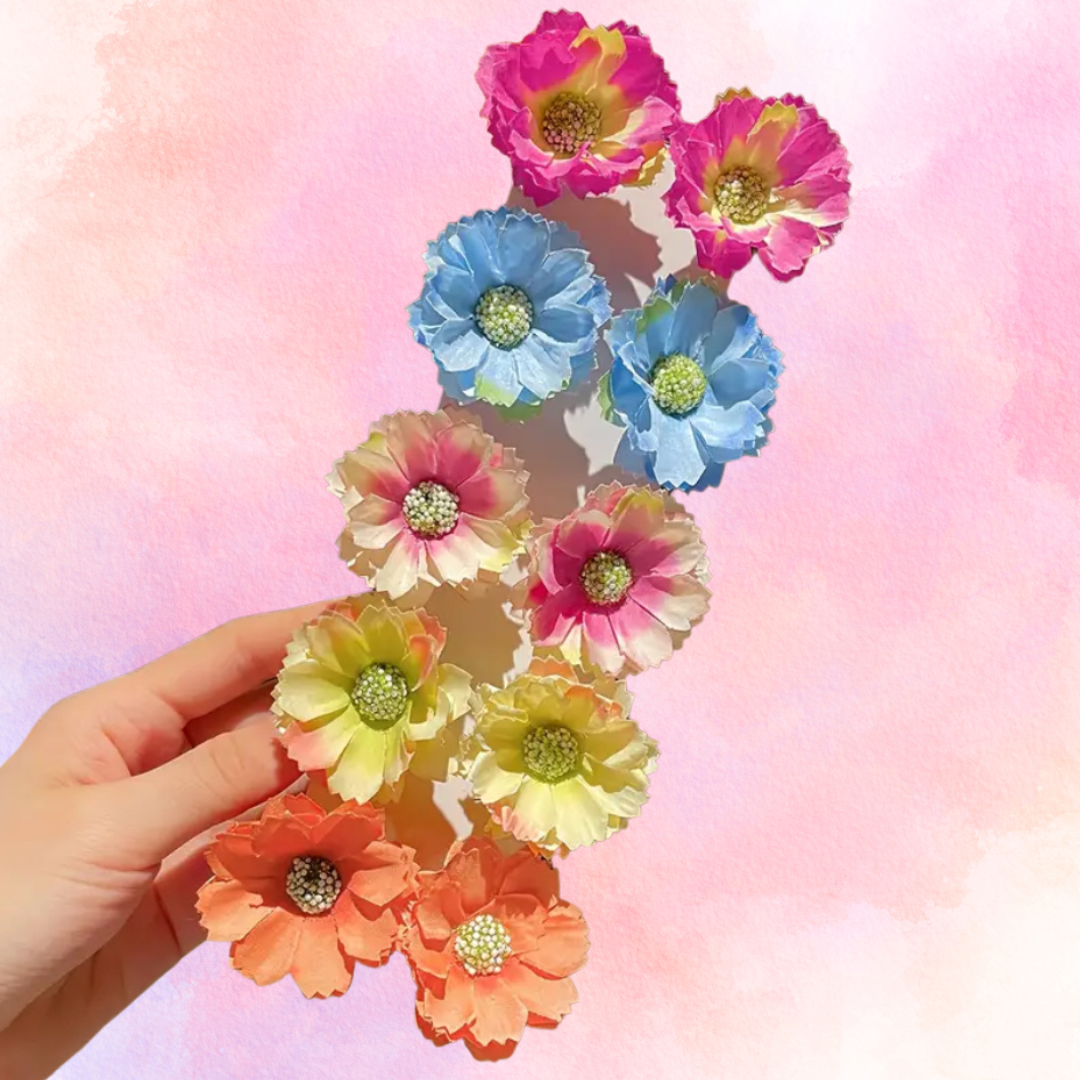 FMH - Blumen Haar- und Mähnenspangen 10 Stk.