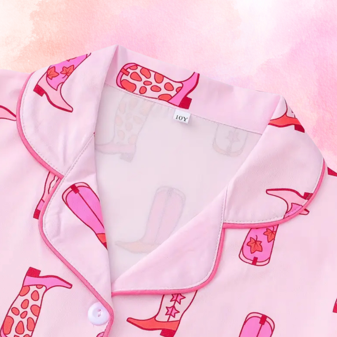 FMH - Kinder zomerse pyjama set/ loungepak Pink Boots