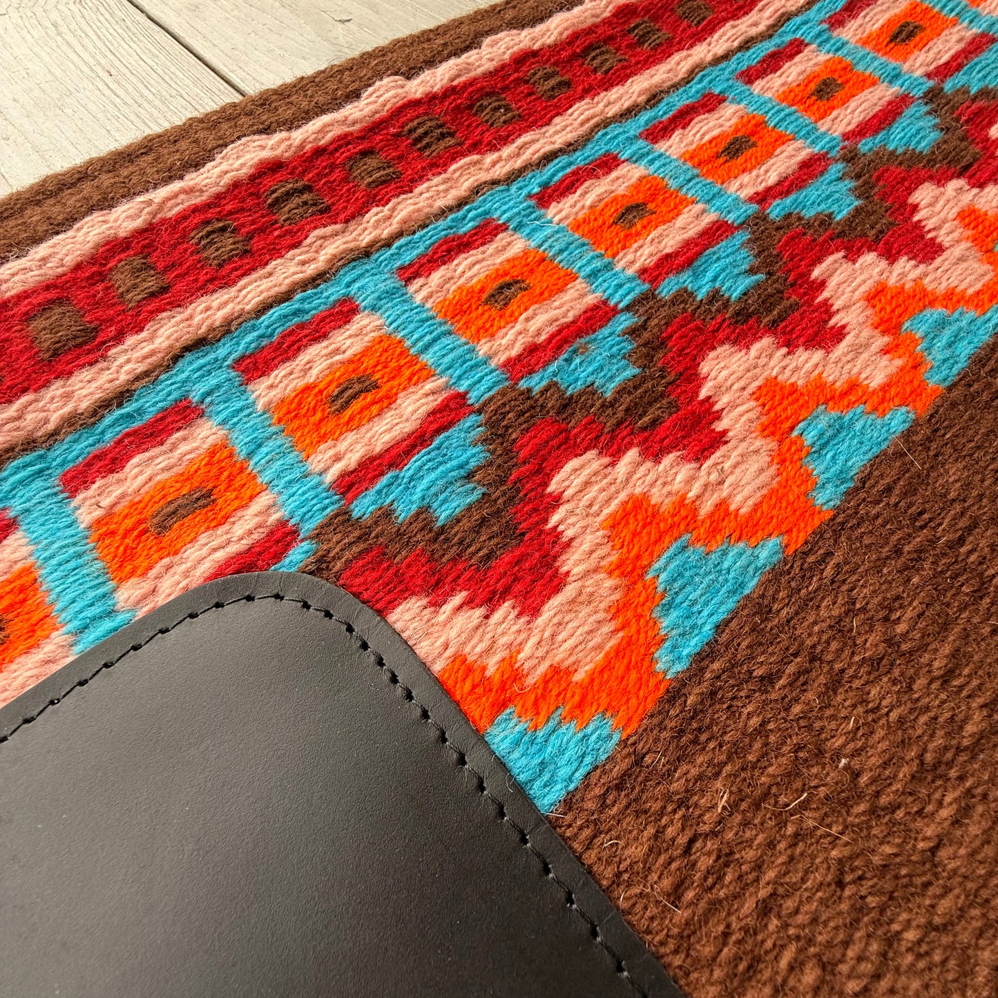 SB022 - Western oversized showblanket A - Bruin, oranje, rood, turquoise