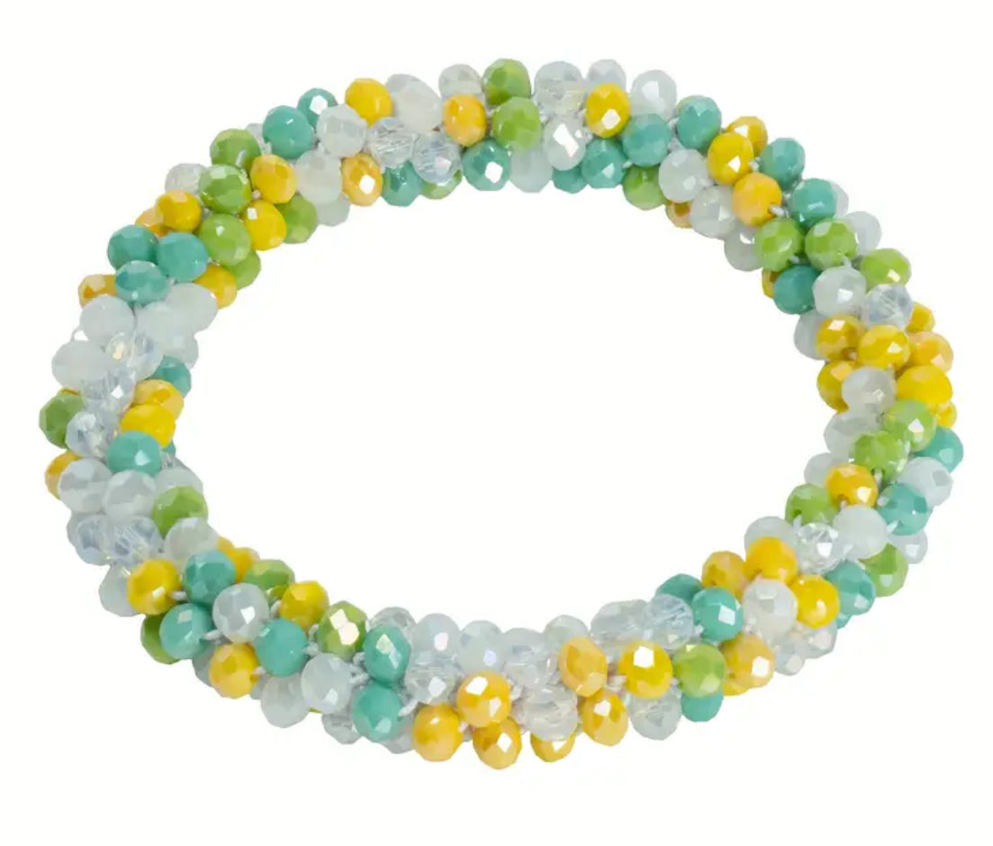 FMH - glitter elastiek knotband meerkleurig