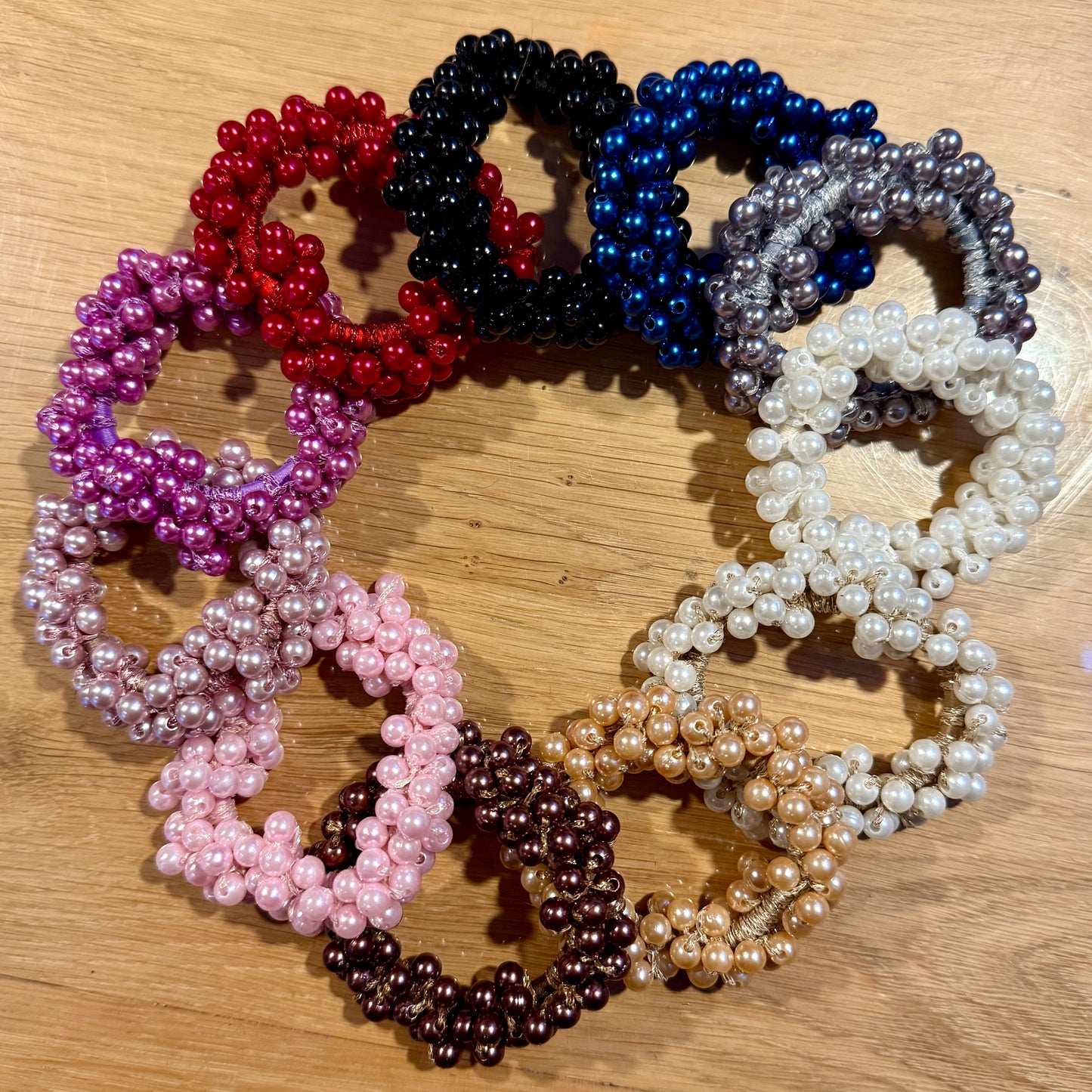 FMH - Parel elastiek knotband diverse kleuren