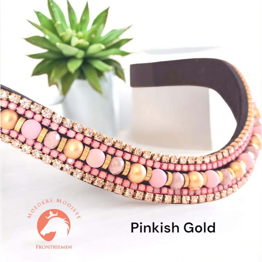 Moeders Mooiste Frontriemen - Deluxe “Pinkish Gold” Z/H-N/D