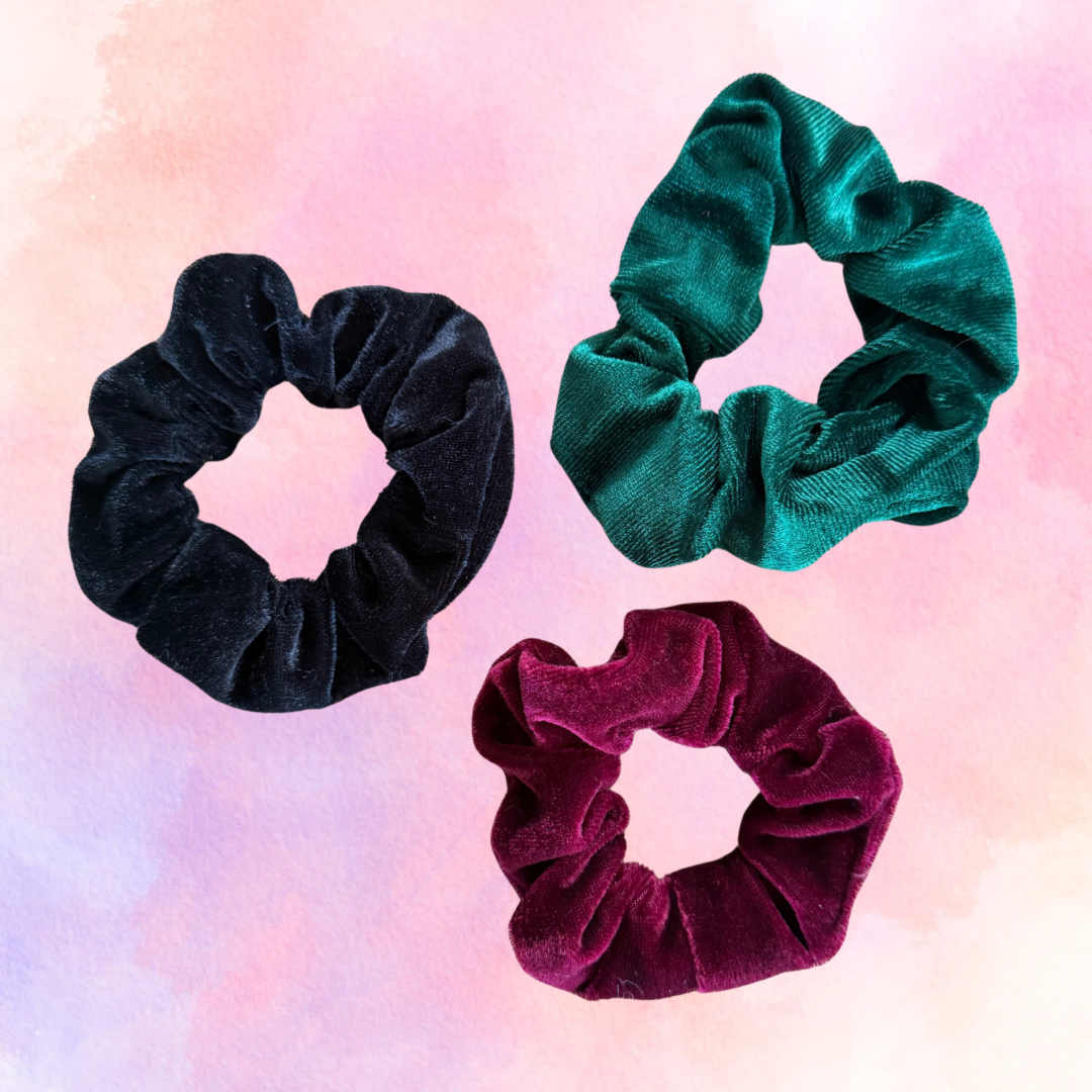 FMH - Scrunchie haarelastiek/ knotband fluweel