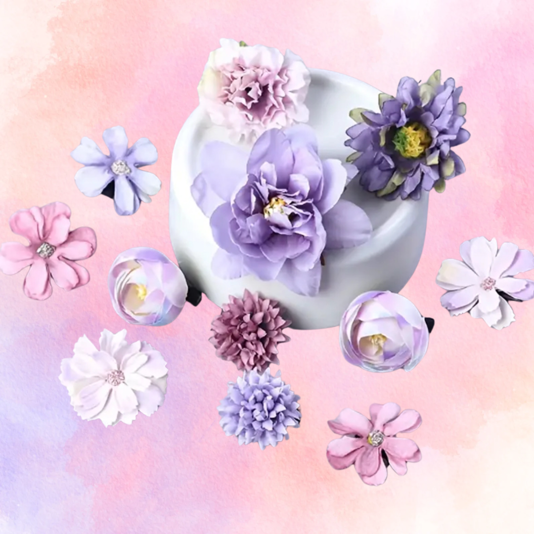 FMH - Blumen Haar- und Mähnenspangen 12 Stk.