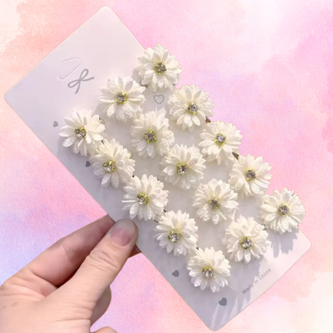 FMH - Blumen Haar- und Mähnenspangen 10 Stk.