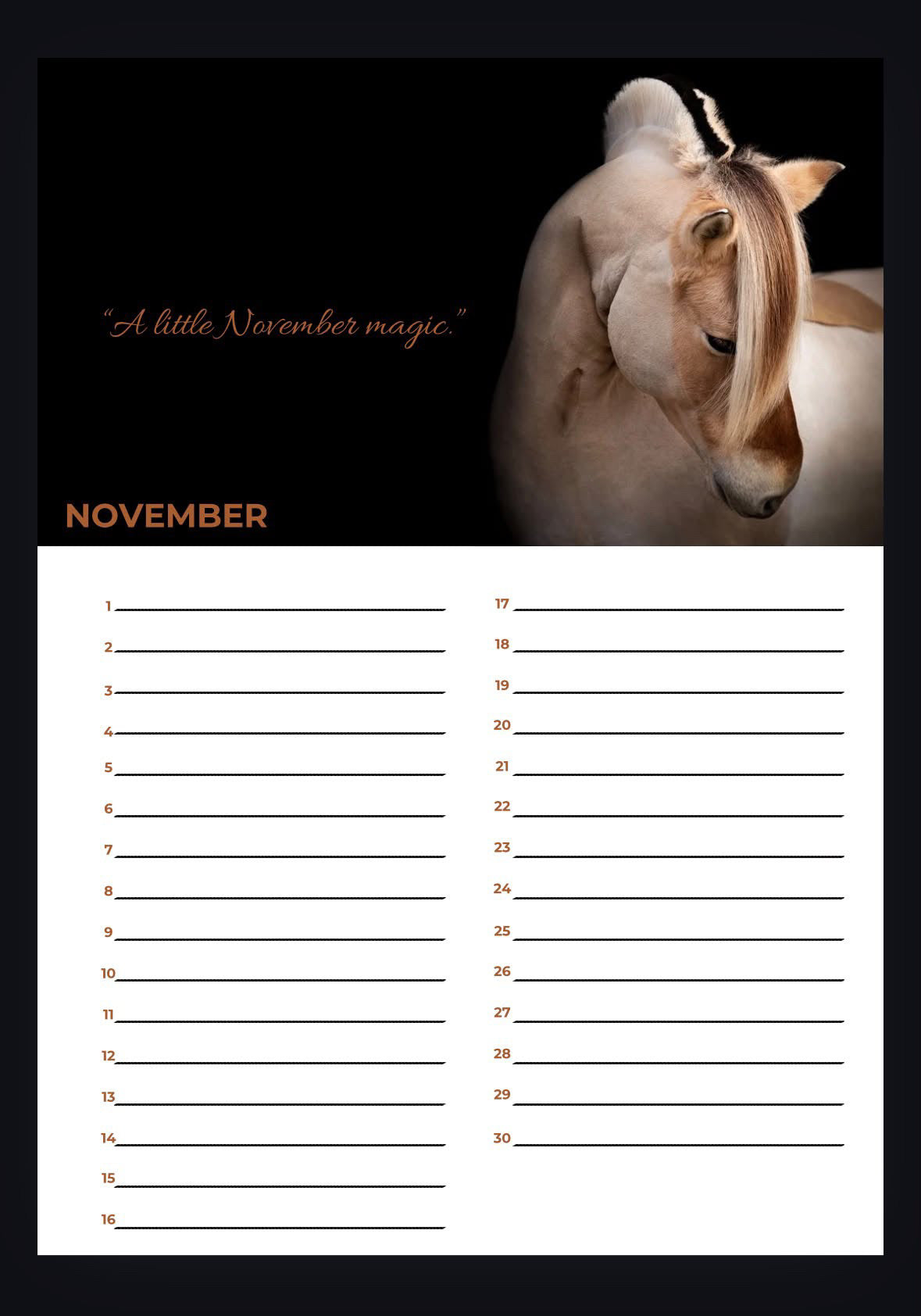 Take That Memory - A4 Verjaardagskalender Blackphoto Paarden