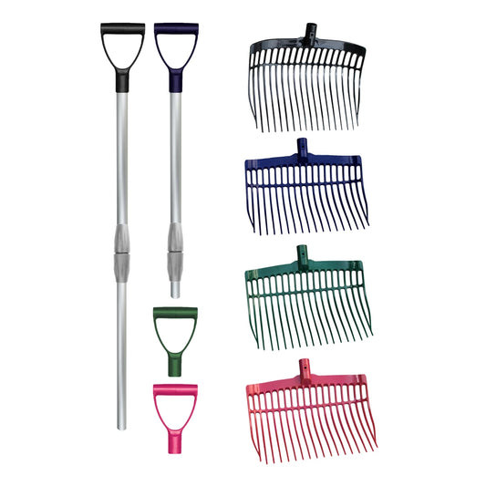 Vplast - Mestvork met steel roze/zwart/blauw