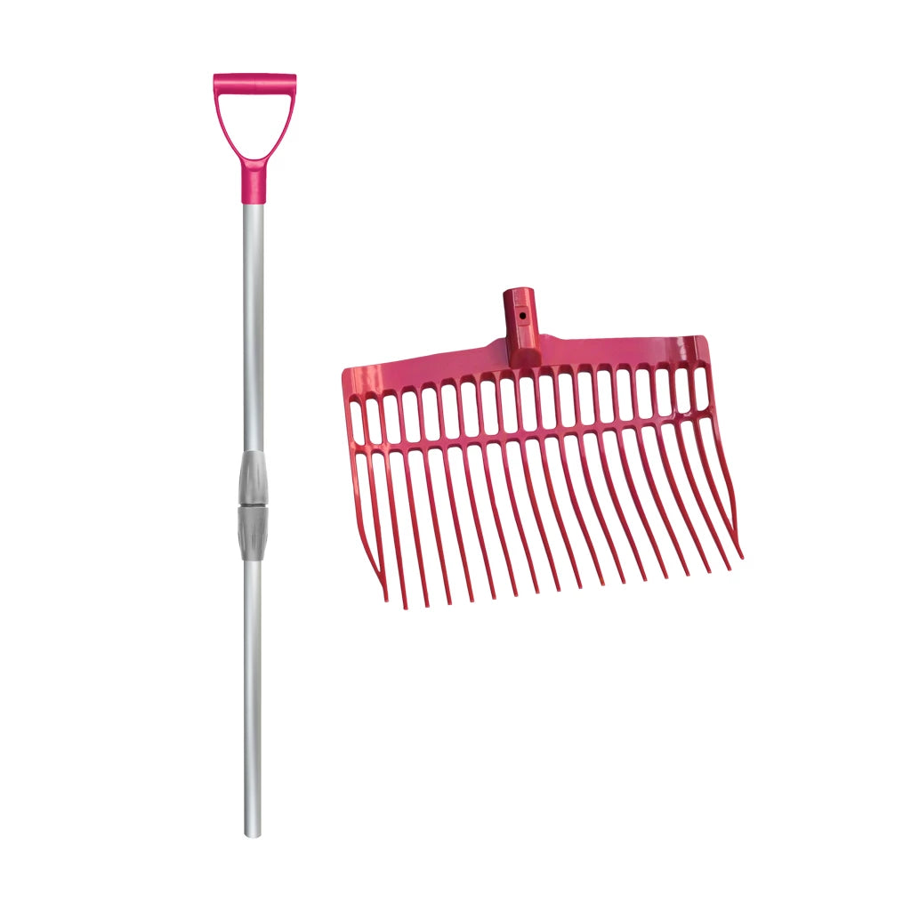 Vplast - Mestvork met steel roze/zwart/blauw