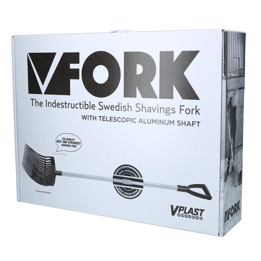Vplast - Mestvork met steel roze/zwart/blauw