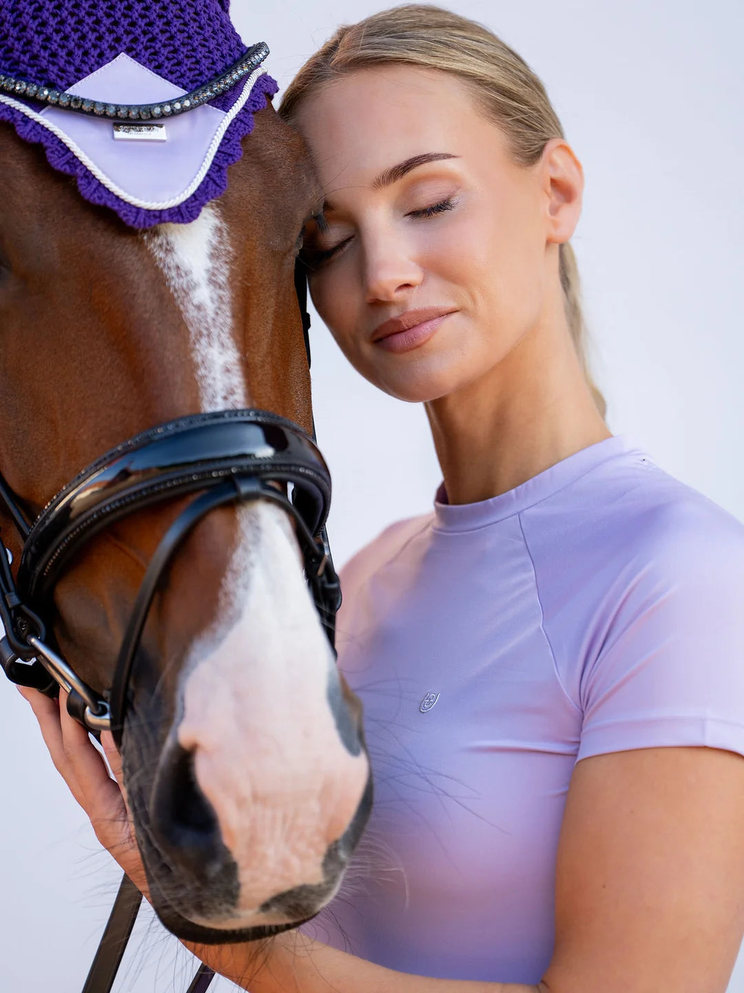 Equestrian Stockholm - SS26 Lavender - Dynamic Base Layer Top Short Sleeve rijtop (DIV. MATEN)