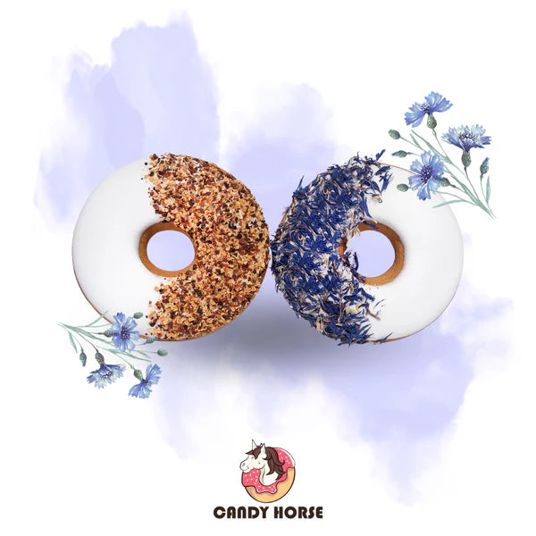 Candy Horse - Paardenkoekjes Donuts wilde roos en korenbloem