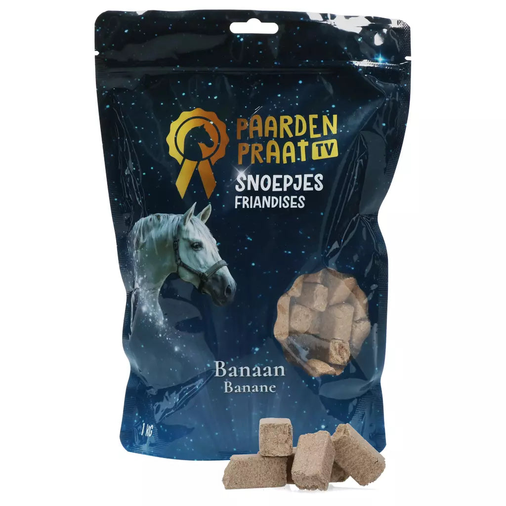 Paardenpraat - Paardensnoepjes Banaan of Appel graanvrij 1KG