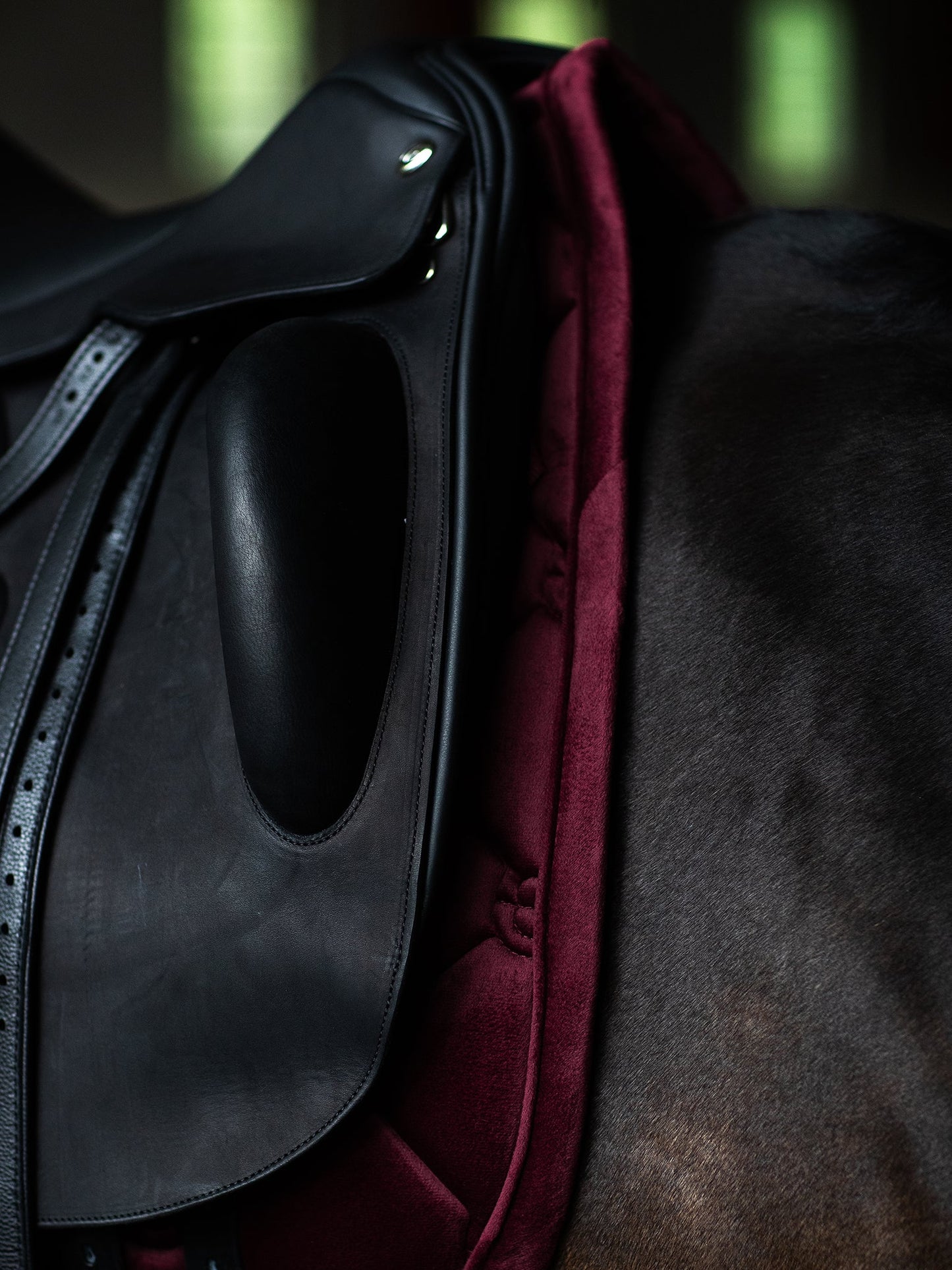 Equestrian Stockholm - FW26 Merlot - Dressage Saddle Pad Velvet dressuurzadeldek