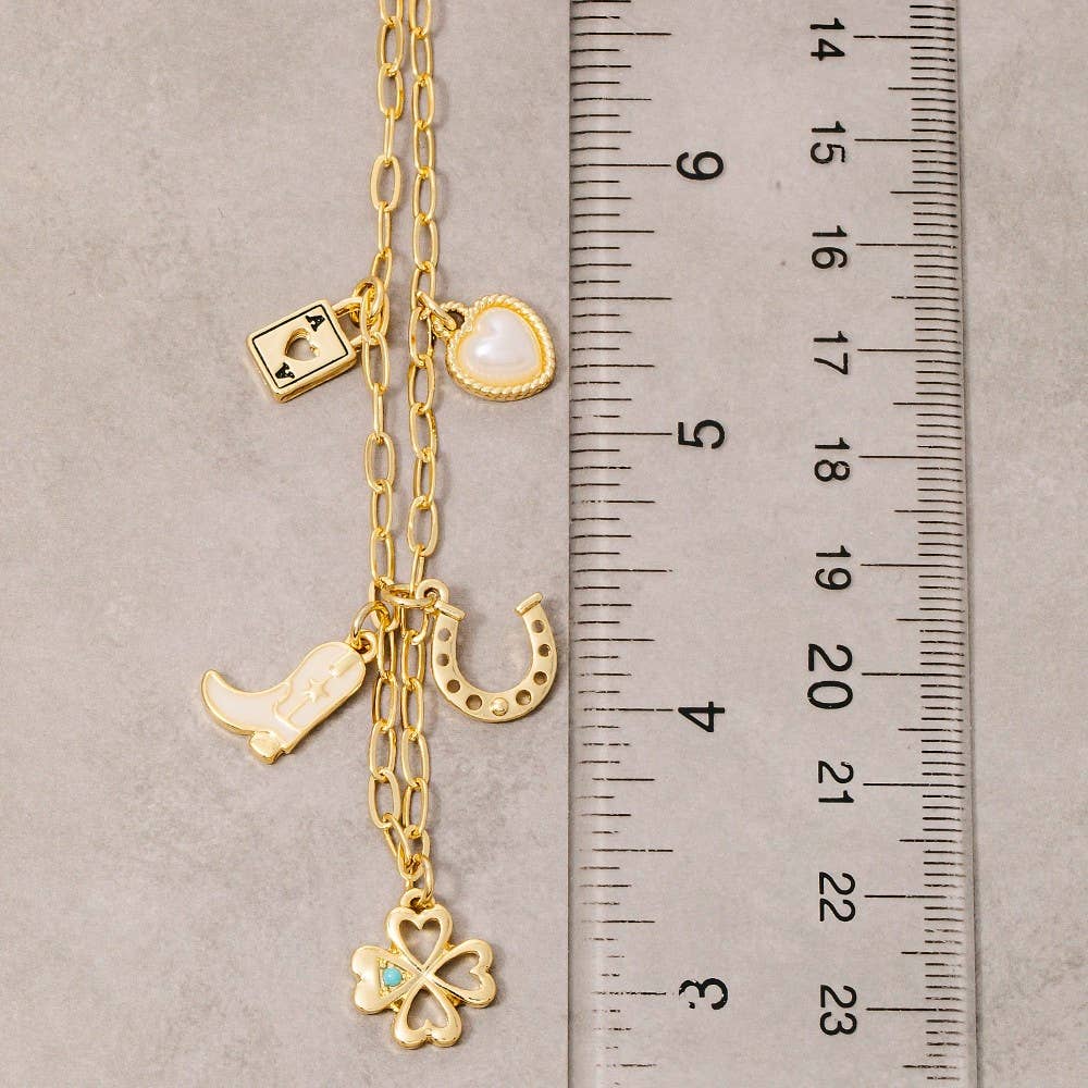 Fame - Western bedelketting goud/ zilver
