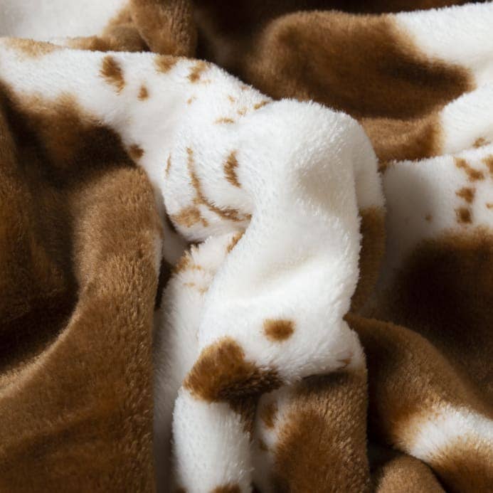 Linen Mart - Cozies reisdeken fleecedeken koeienprint