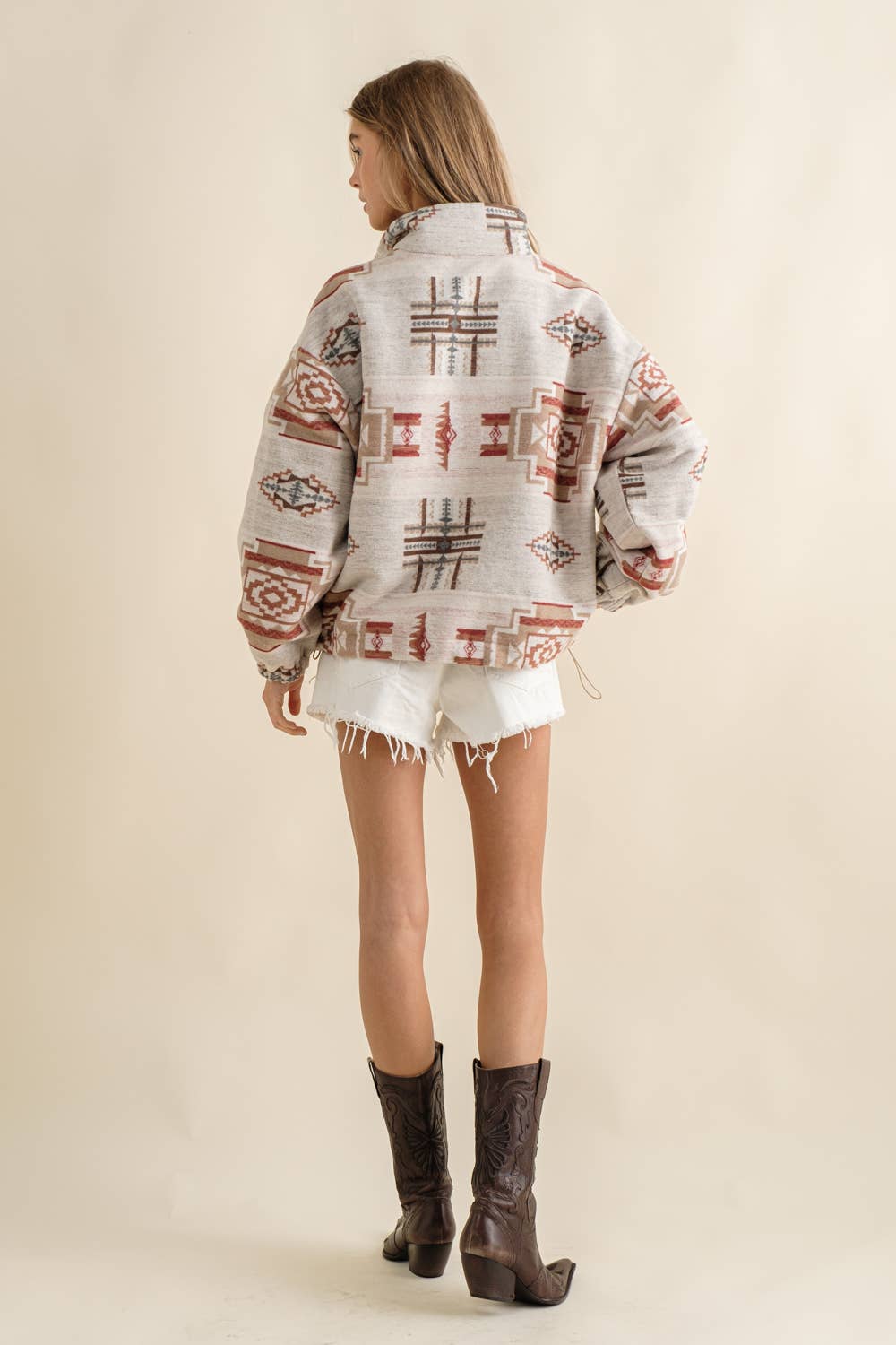 Blue B - Azteekse trui van zacht geborsteld fleece