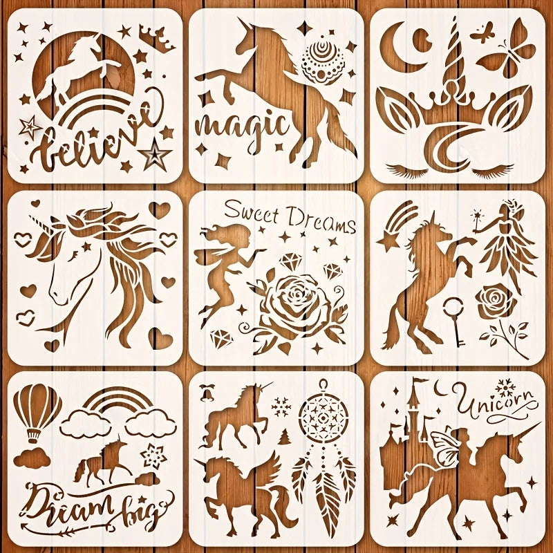 FMH - Horse stencils 13 pcs. or Unicorn 9 pcs.
