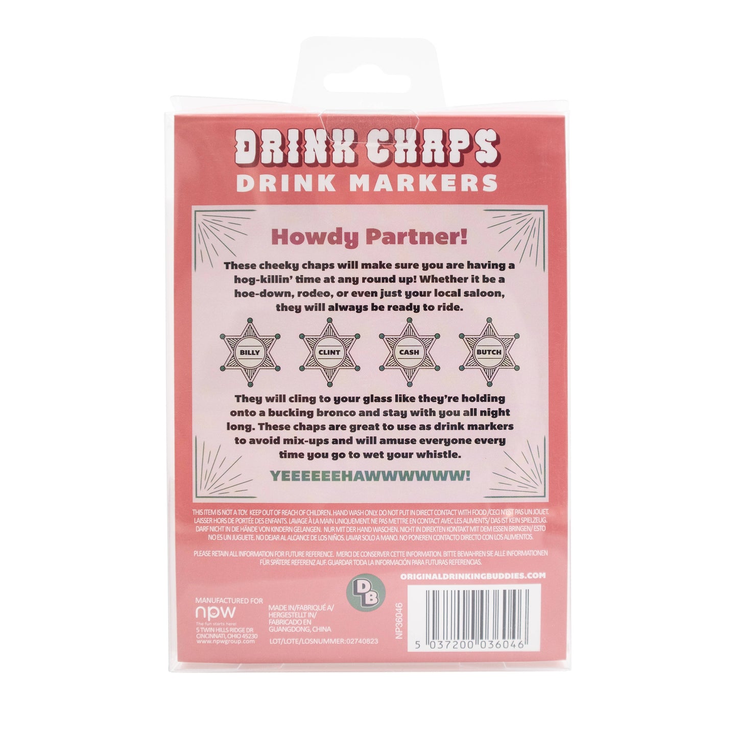 NPW - Western Drink Chaps Cowboys Drinkmarkers
