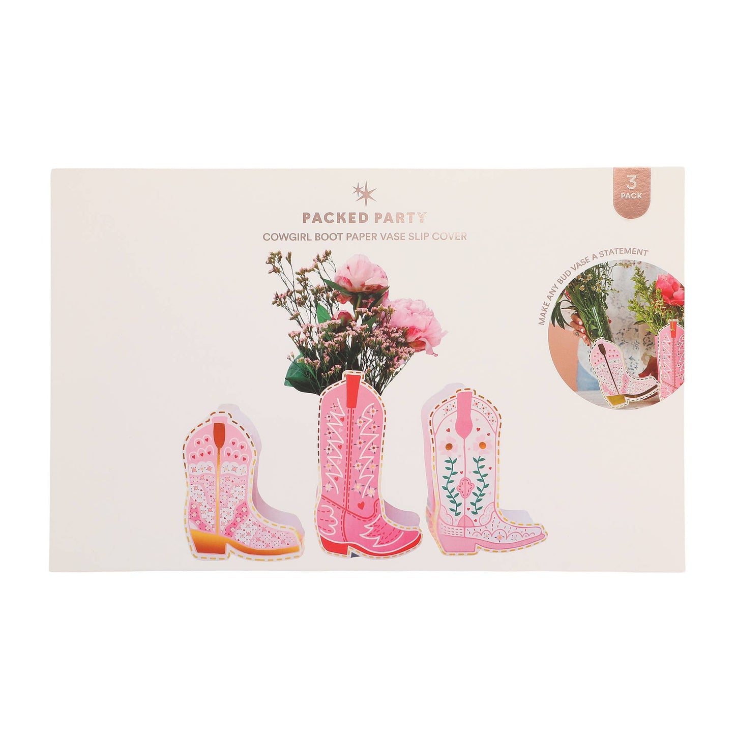 Packed Party - Boot Scoot Blooms Pop-Up Vaas Overtrekken