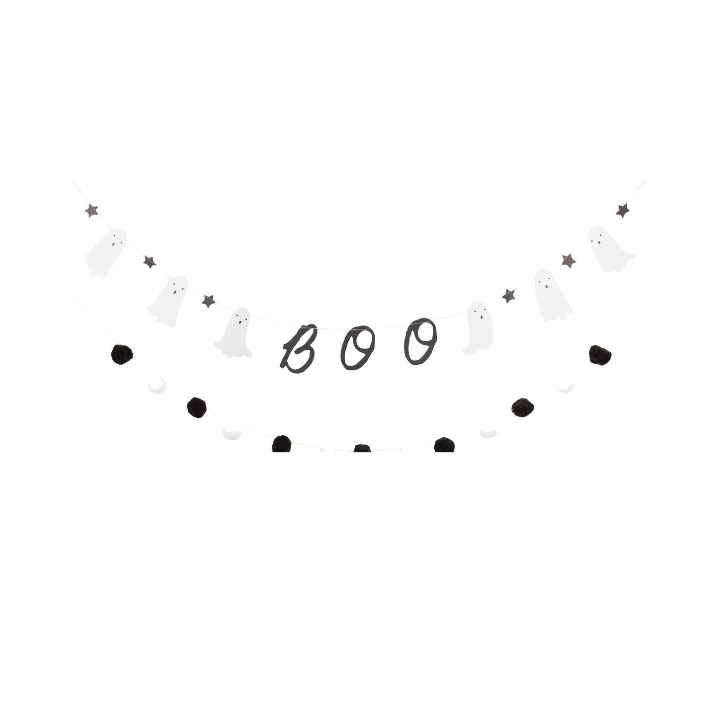PLHB282 - Boo Ghost Pom Pom Garland Set