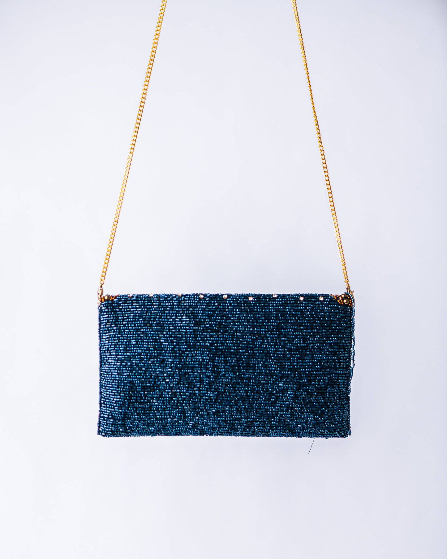 Pria Handmade - Beaded Bag Superster Fringe Denim Schoudertas